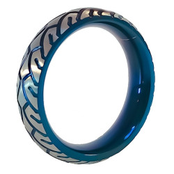 Generique Cockring en métal Blue Racer